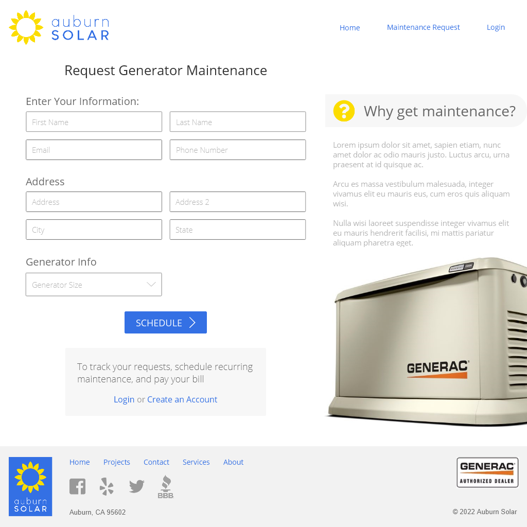 Maintenance Scheduler Desktop User Interface