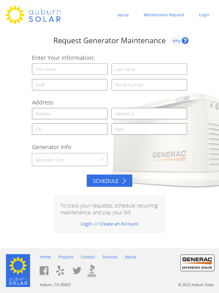 Maintenance Scheduler Tablet User Interface