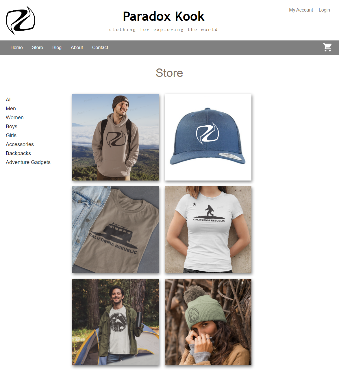 Paradox Kook Store User Interface